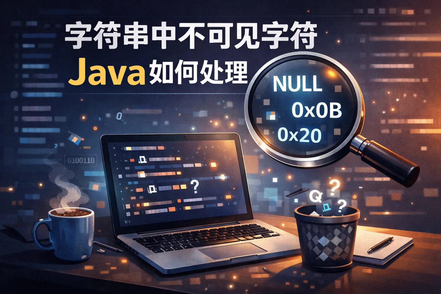 字符串中不可见字符java如何处理