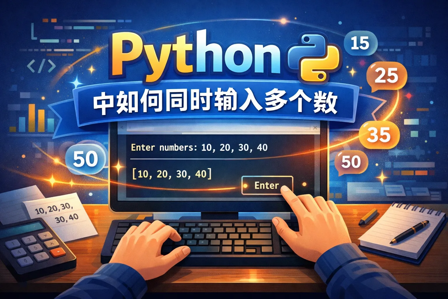 python中如何同时输入多个数