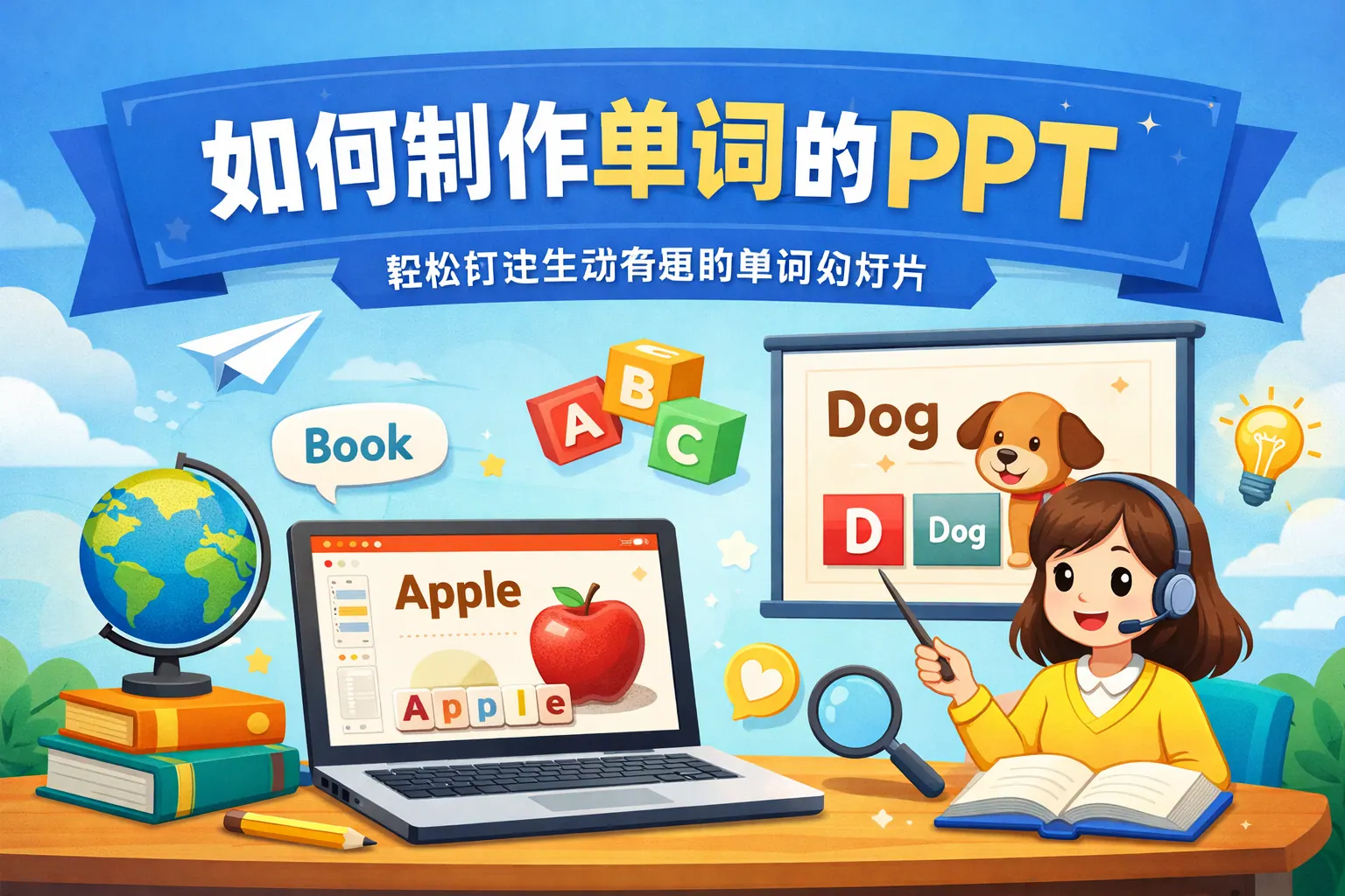 如何制作单词的ppt