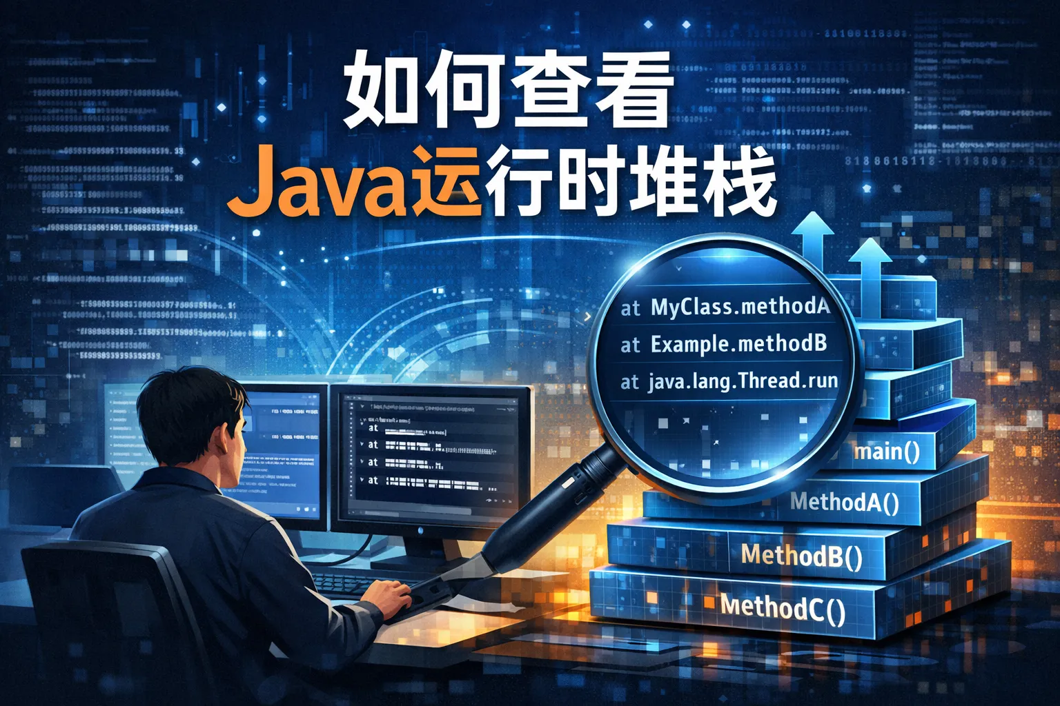 如何查看java运行时堆栈
