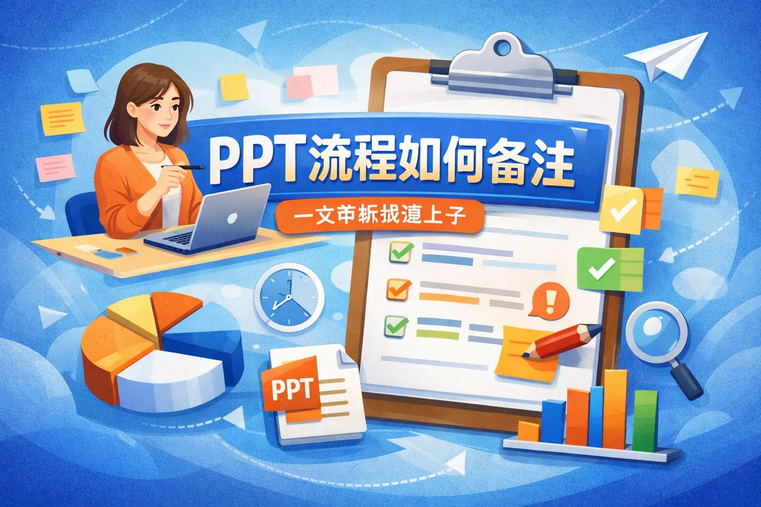 ppt流程如何备注