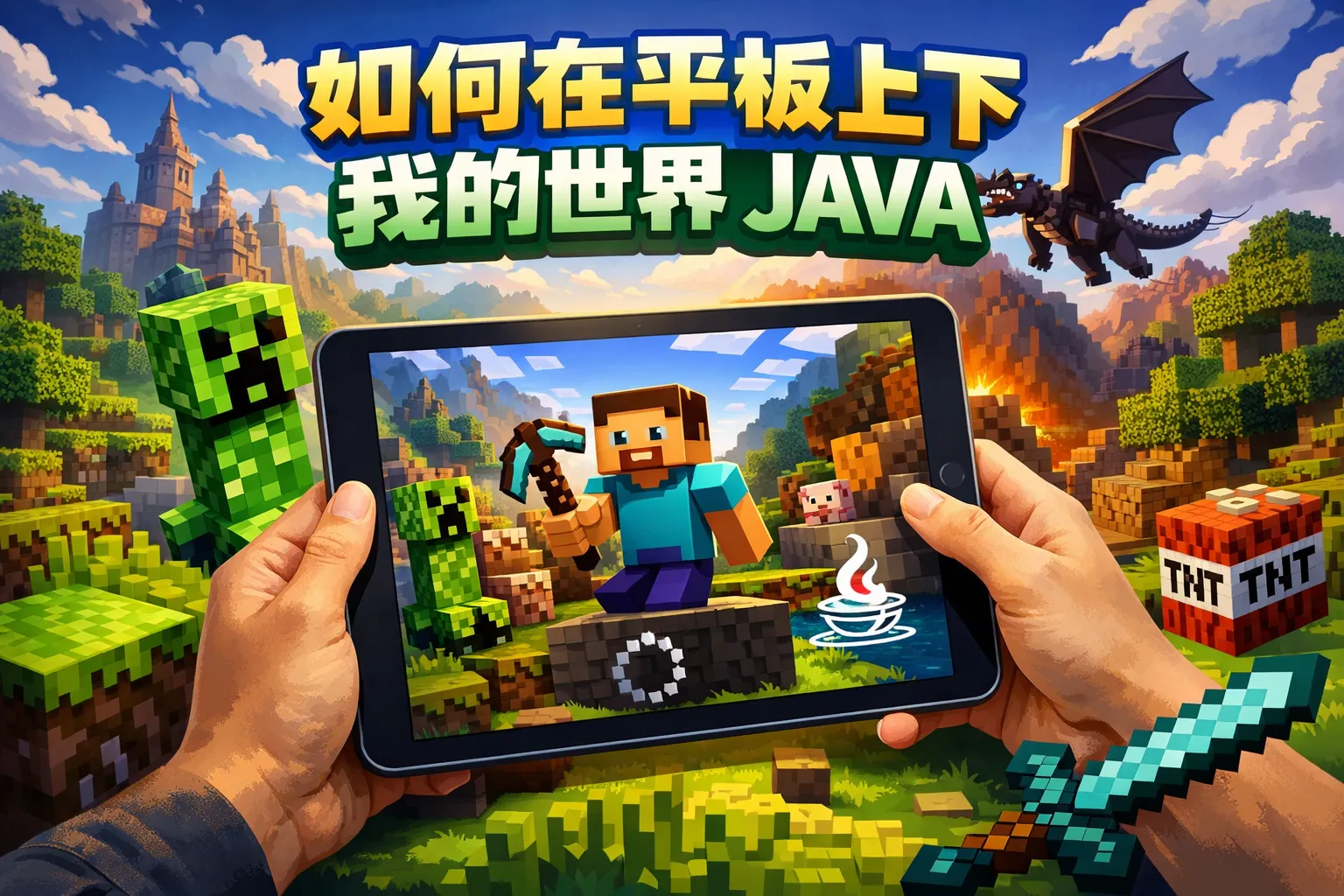 如何在平板上下我的世界java