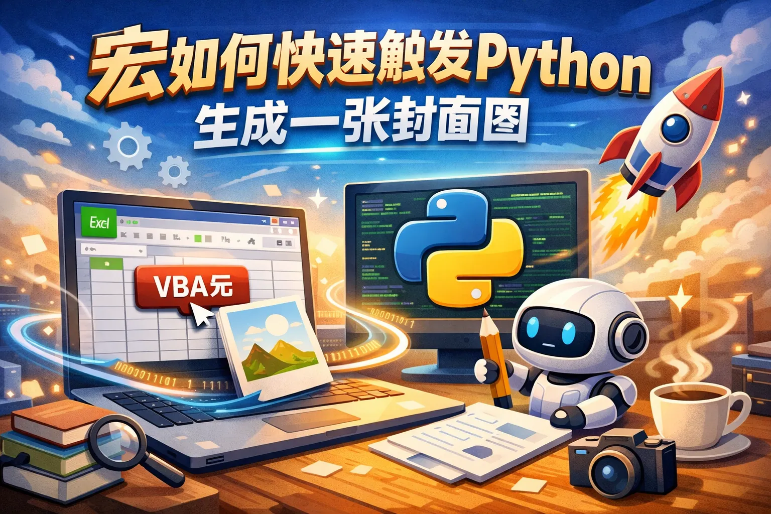 宏如何快速触发python