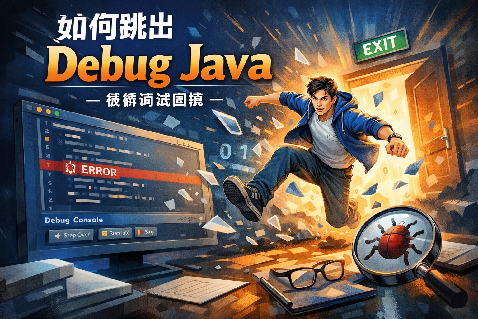 如何跳出debug java