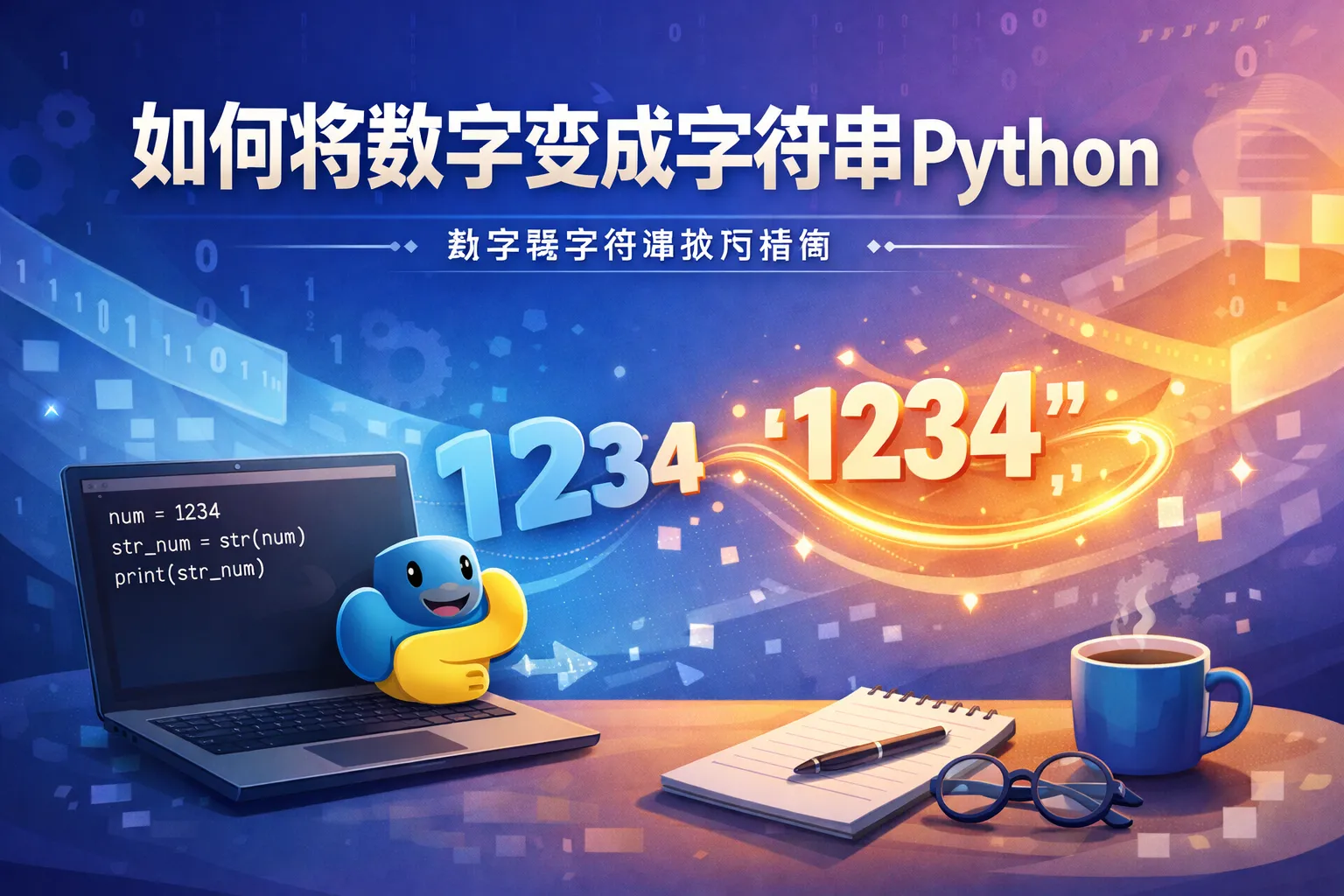 如何将数字变成字符串python