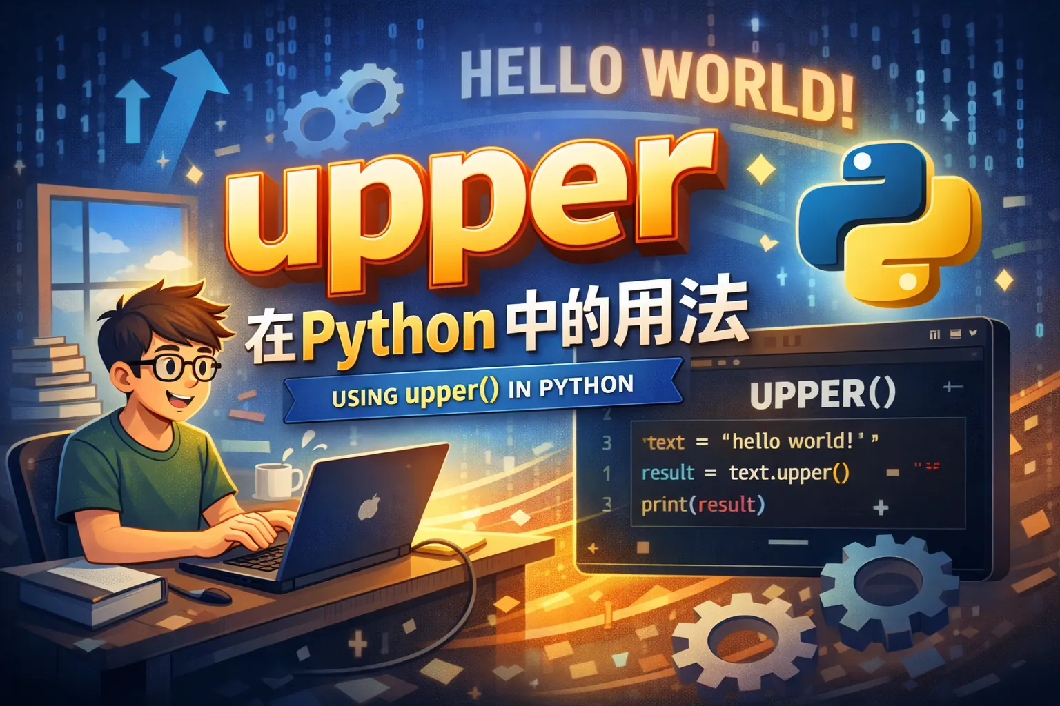 upper在python中的用法