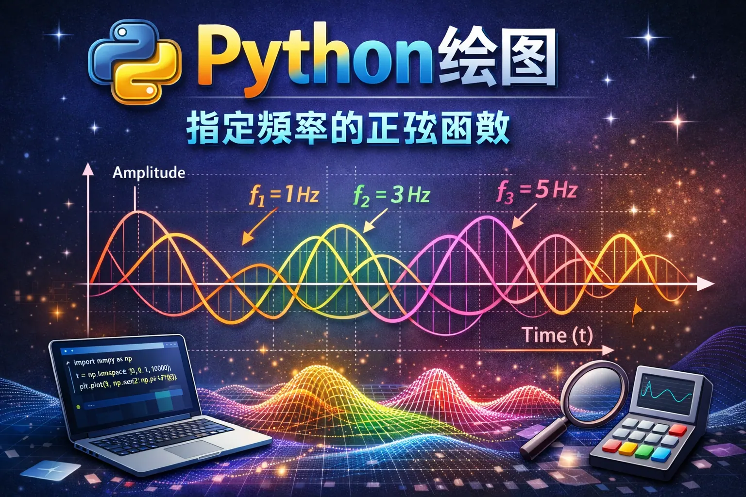 python绘图指定频率的正弦函数