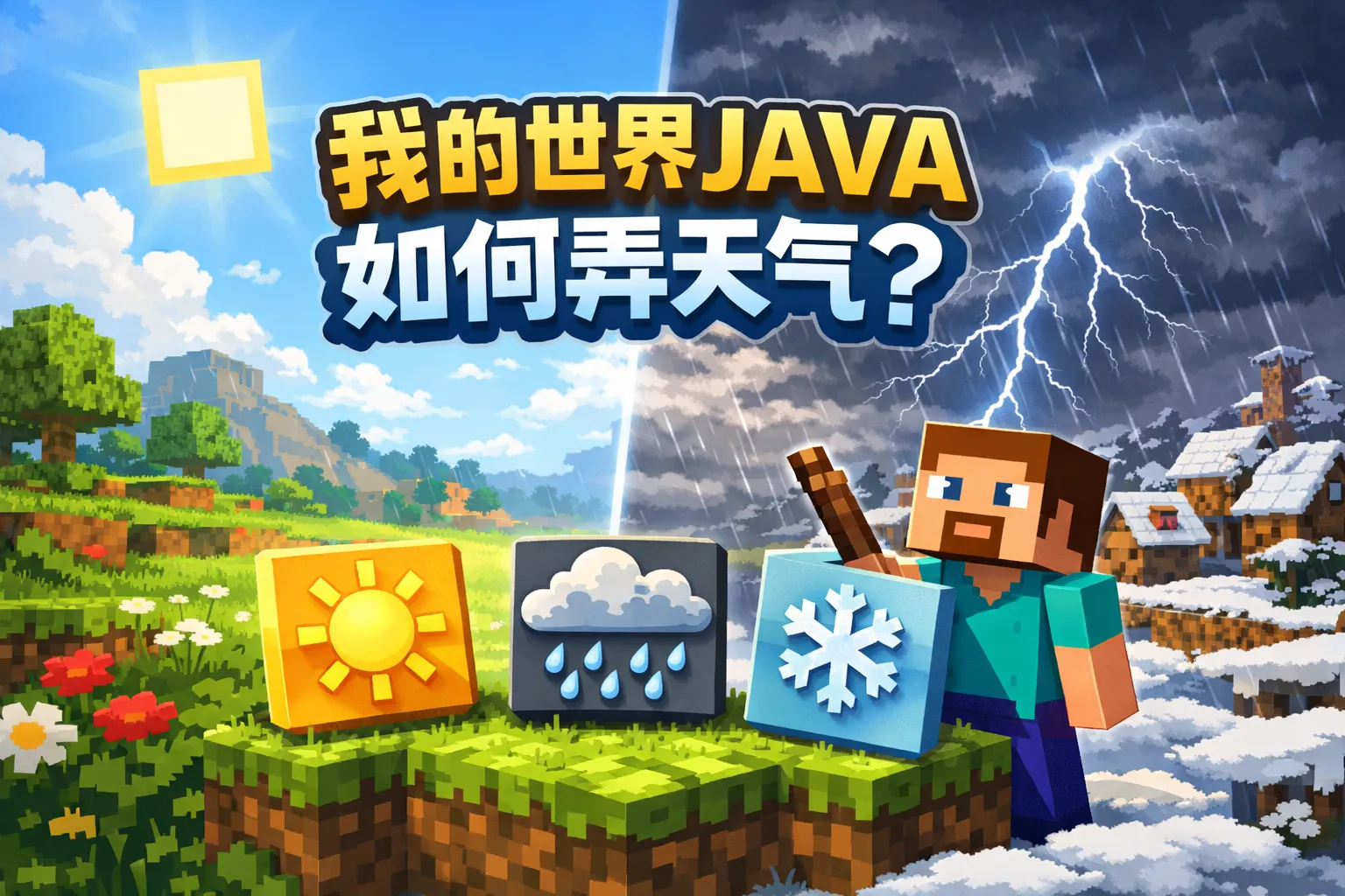 我的世界java如何弄天气