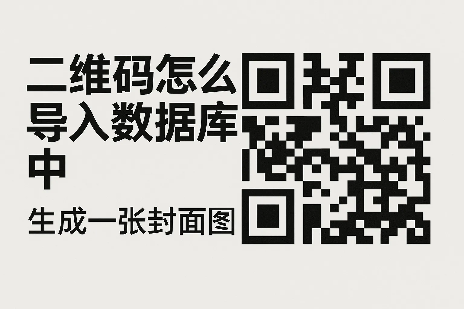 二维码怎么导入数据库中