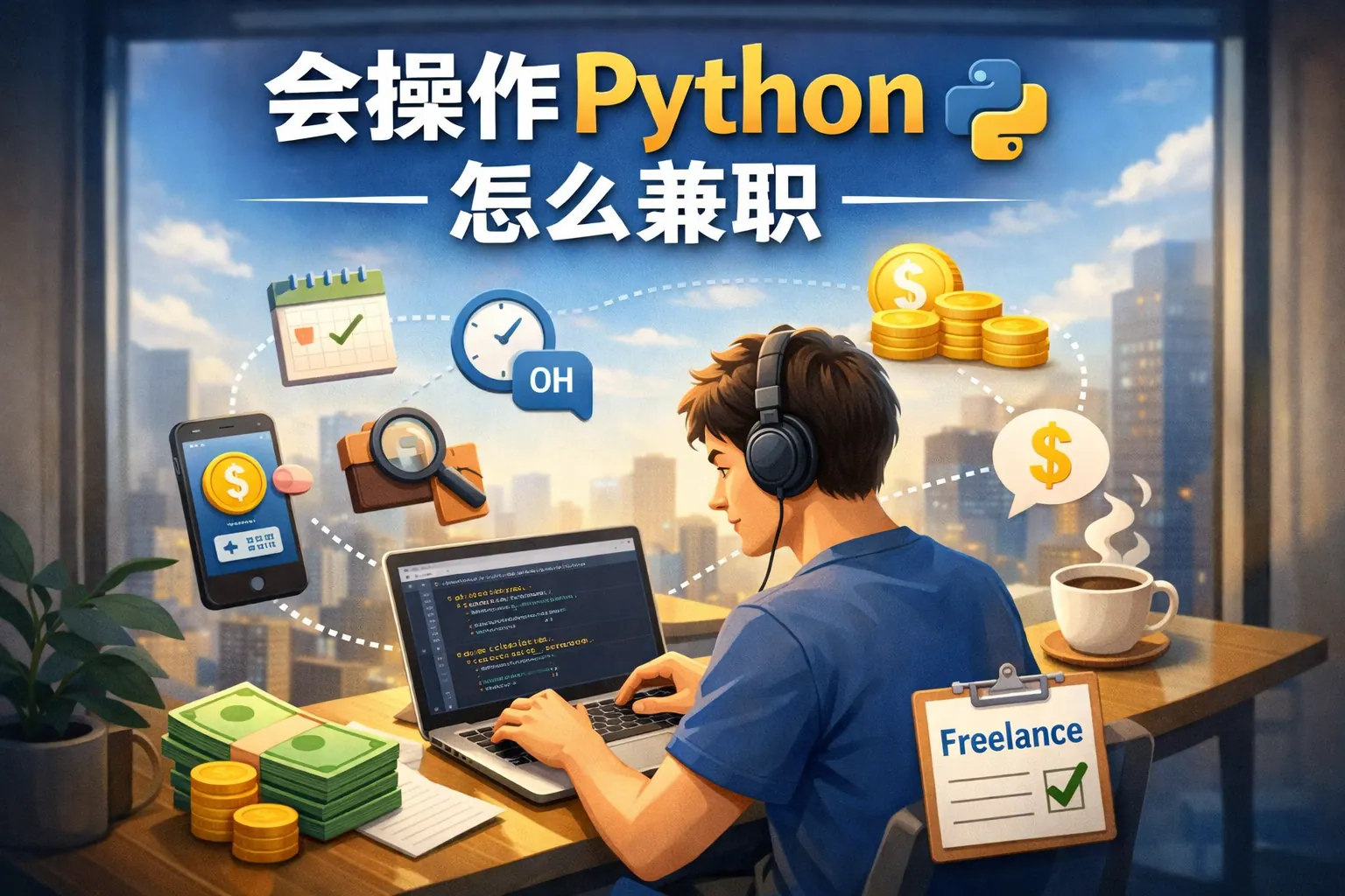 会操作python怎么兼职