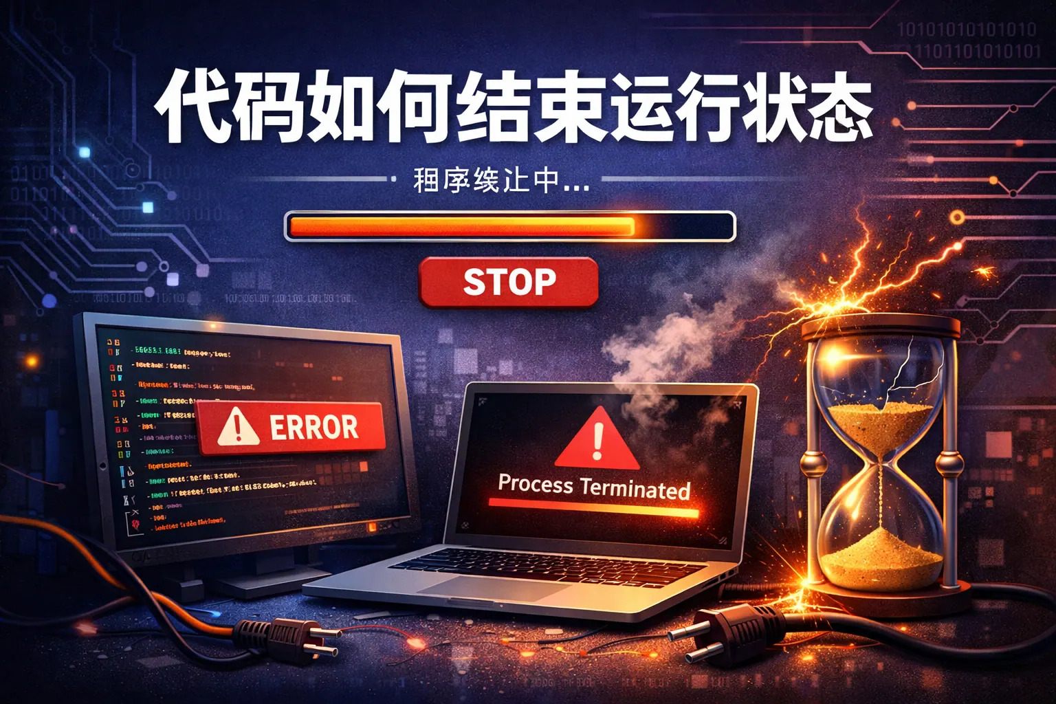 代码如何结束运行状态