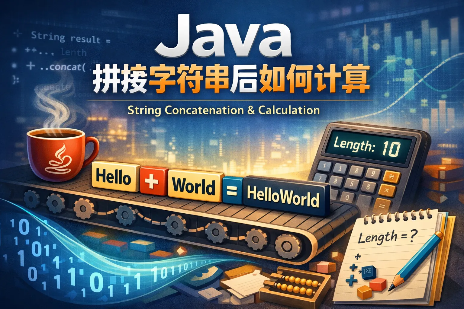 java拼接字符串后如何计算