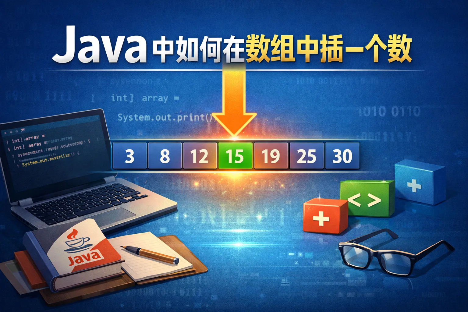 java中如何在数组中插一个数