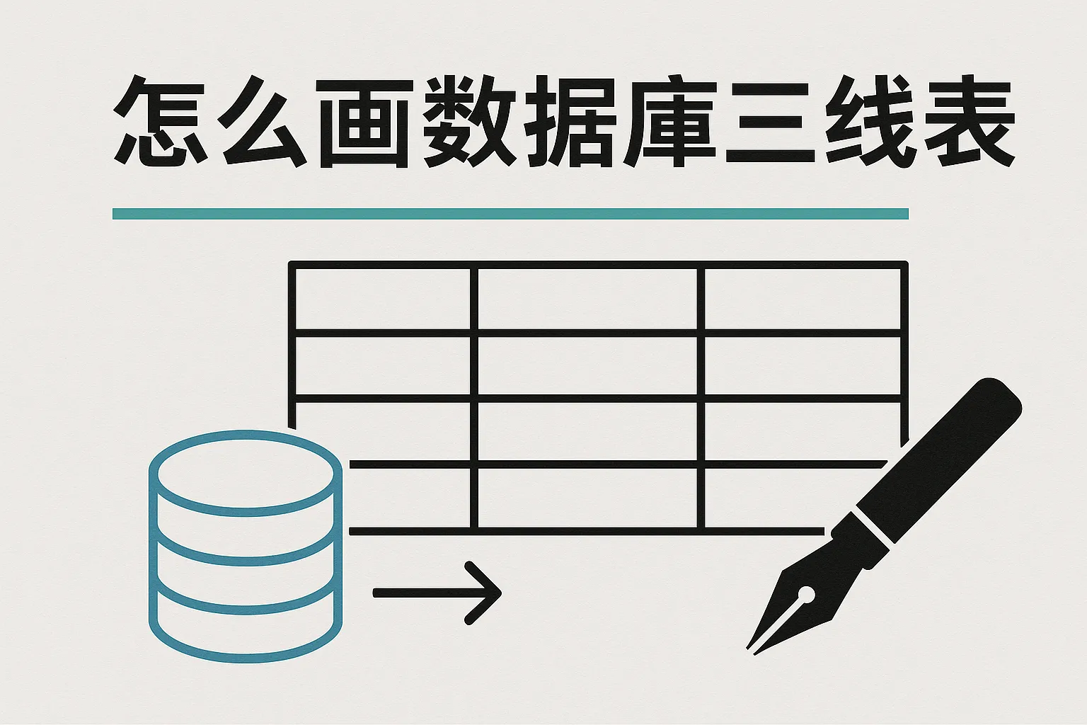 怎么画数据库三线表