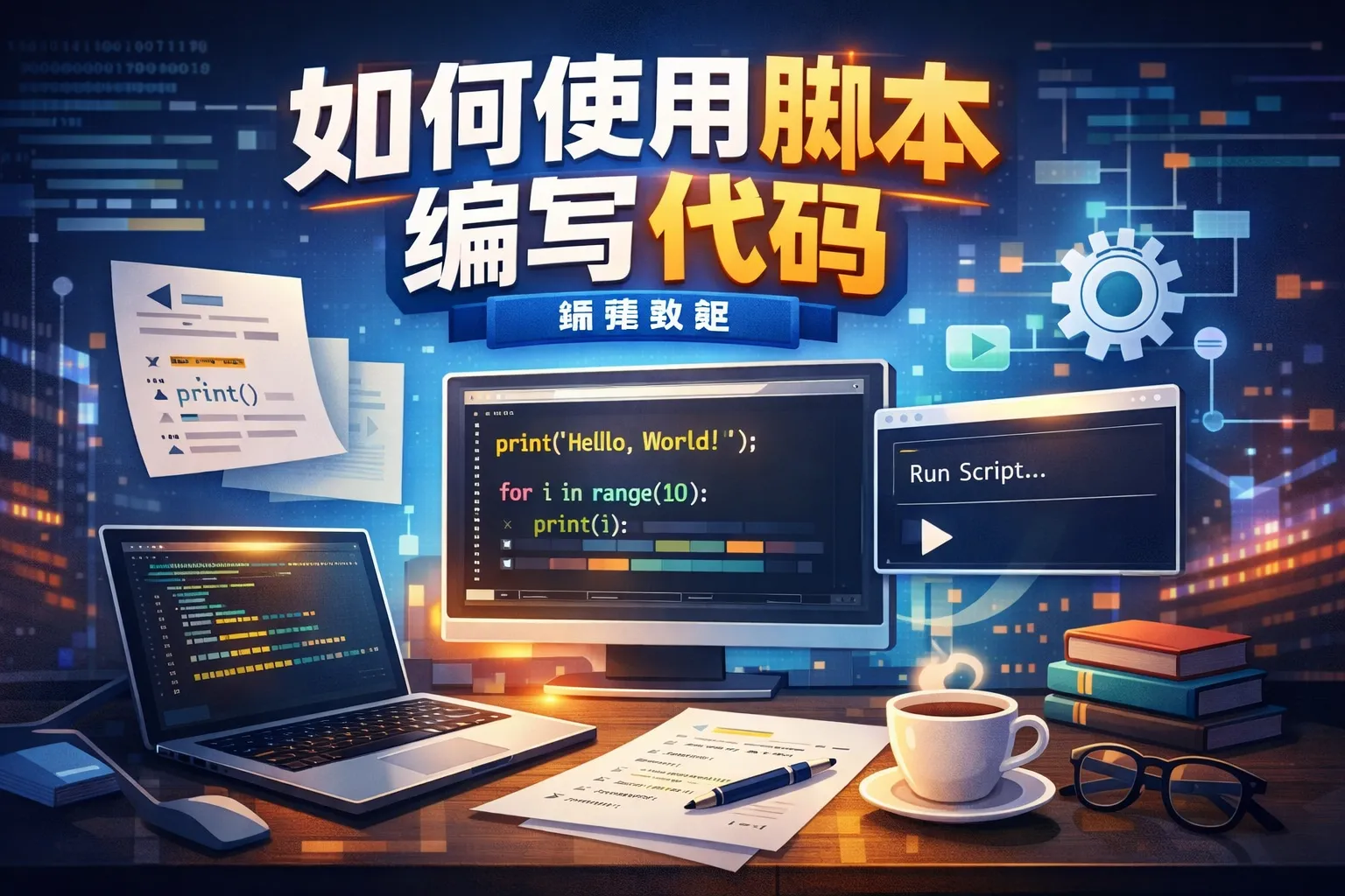 如何使用脚本编写代码