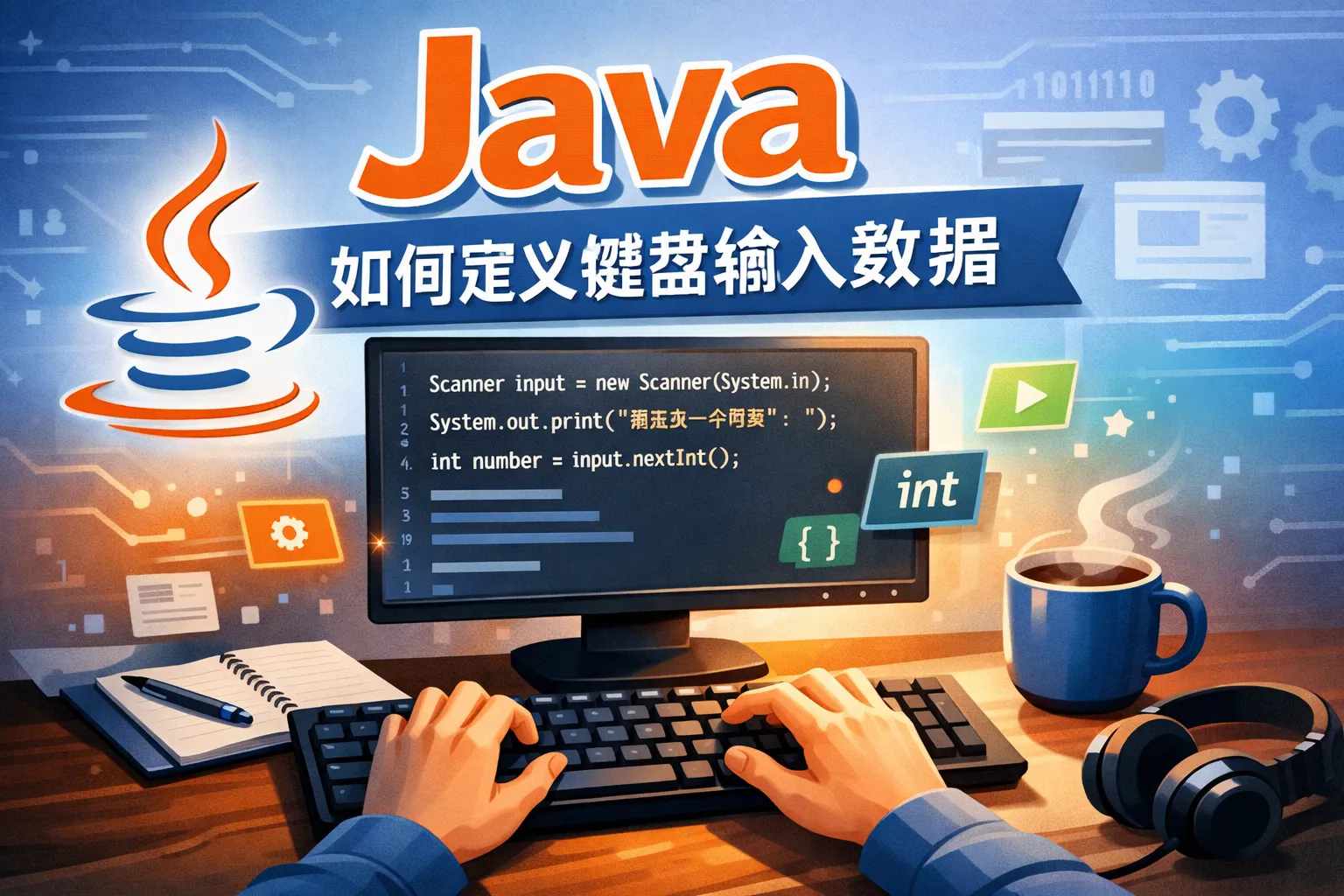 java如何定义键盘输入数据