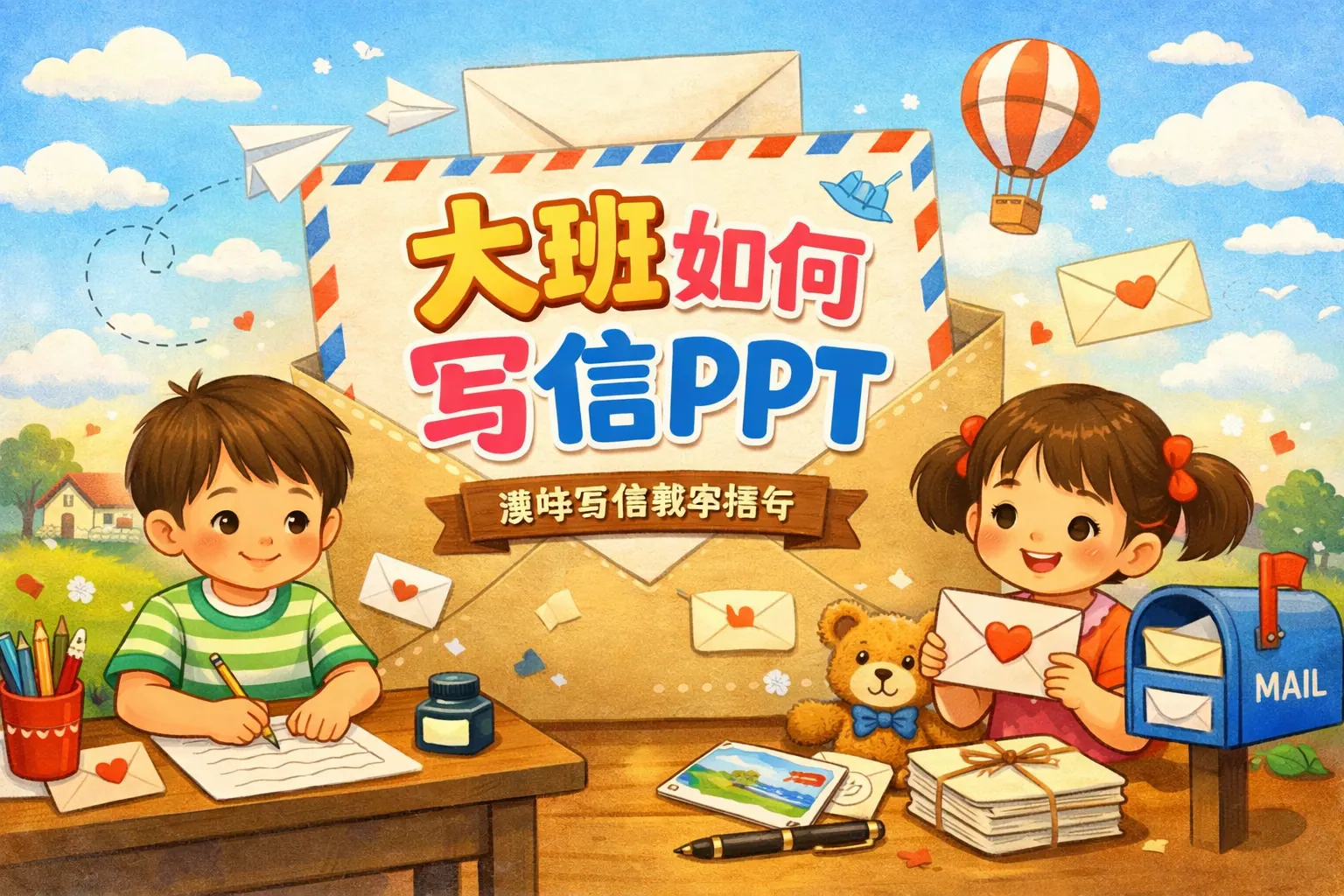 大班如何写信PPT