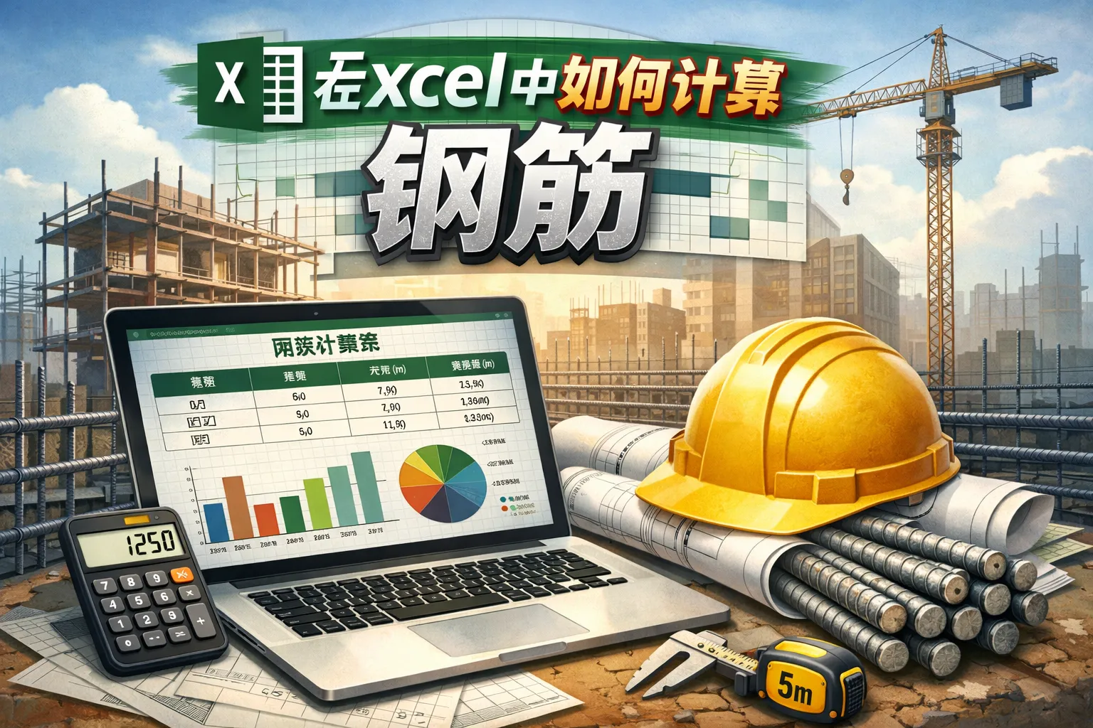 在excel中如何计算钢筋