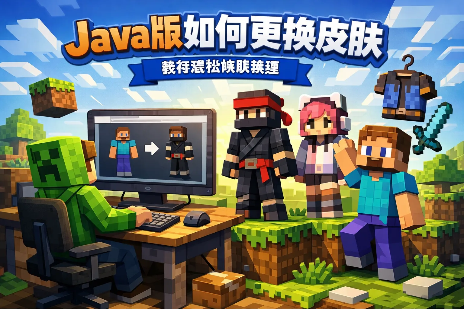 java版如何更换皮肤