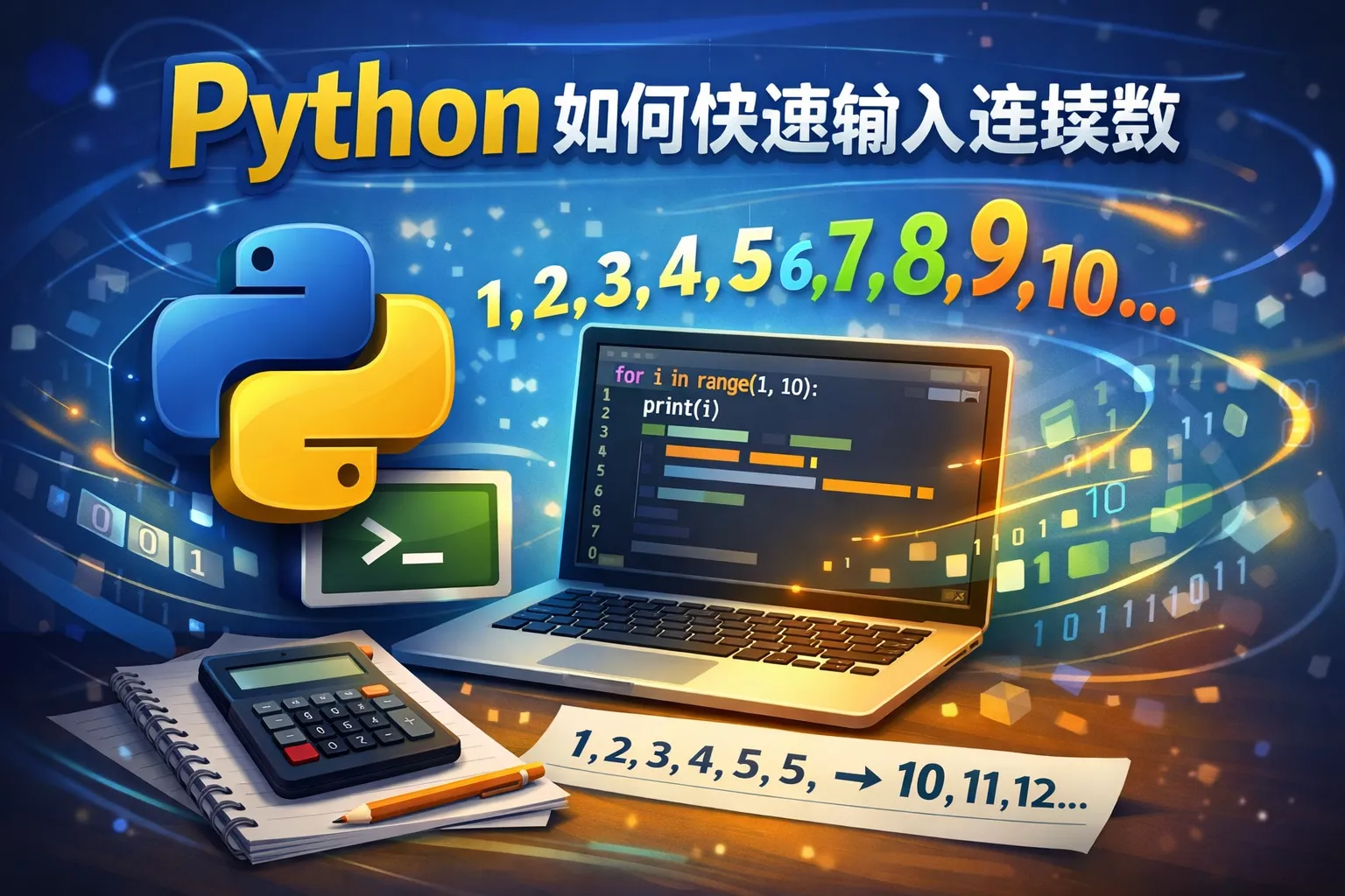 python如何快速输入连续数