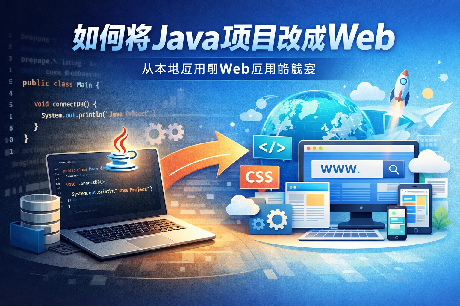 如何将java项目改成web