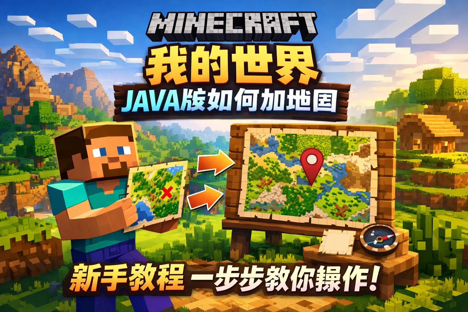 我的世界java版如何加地图