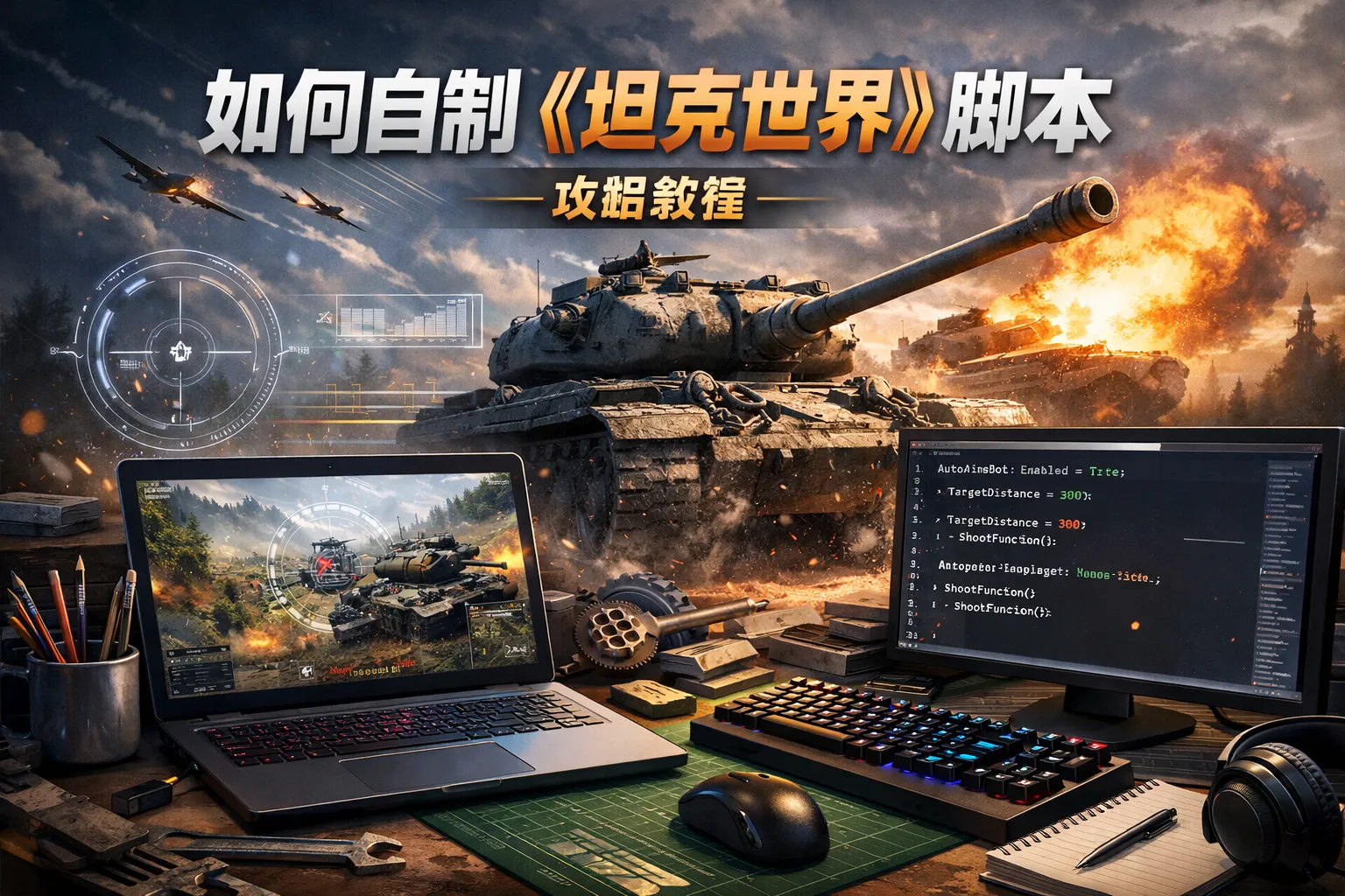 如何自制坦克世界脚本