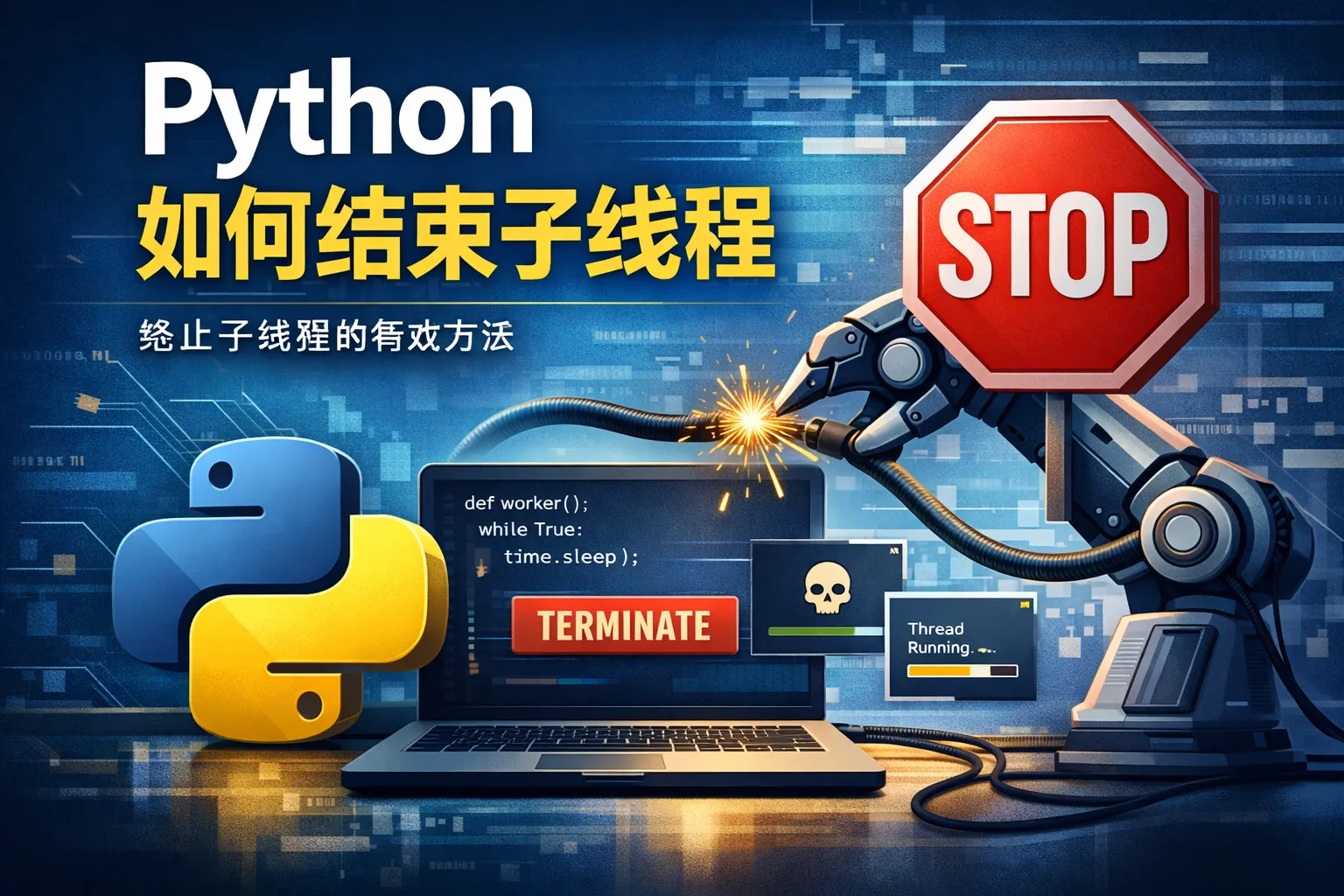 python 如何结束子线程