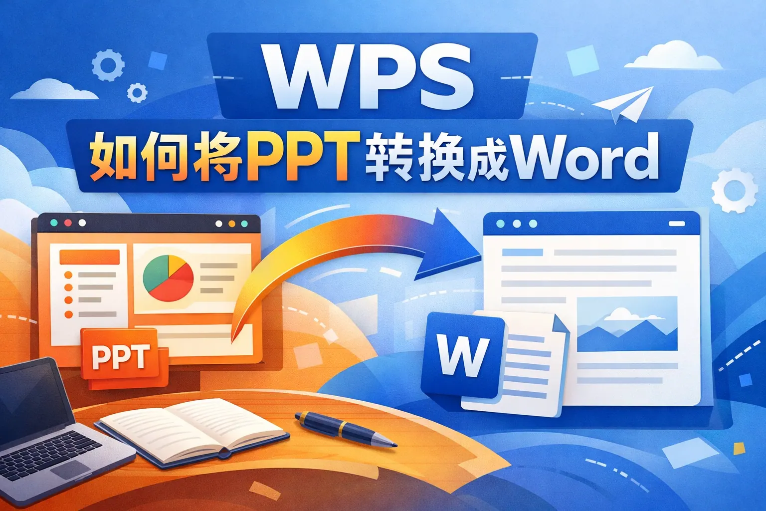 wps如何将ppt转换成word