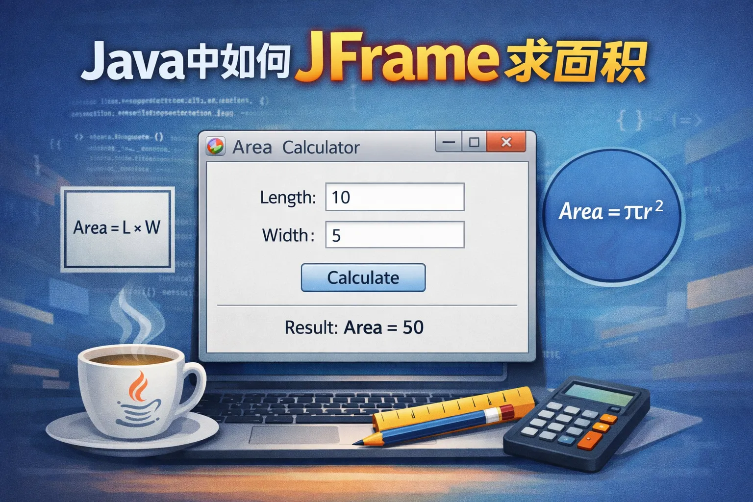 Java中如何用jframe求面积