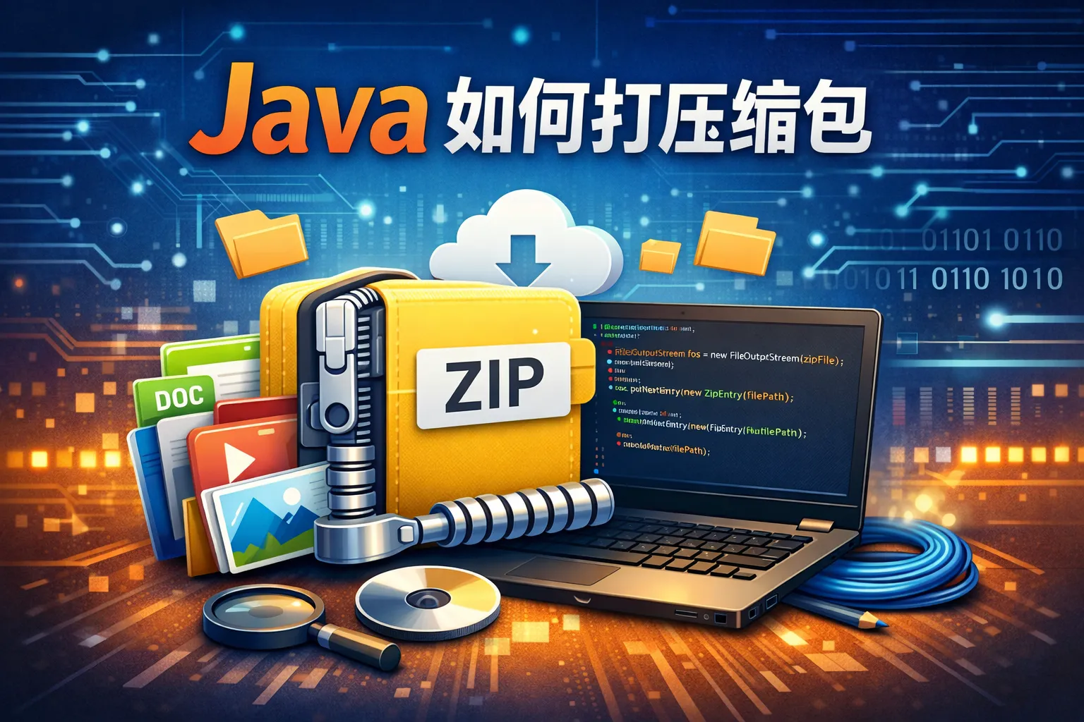 java如何打压缩包