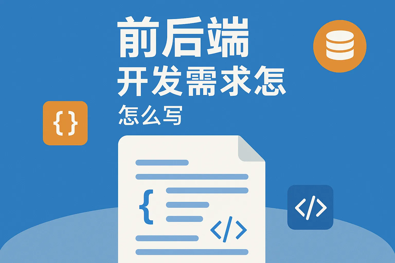 前后端开发需求怎么写