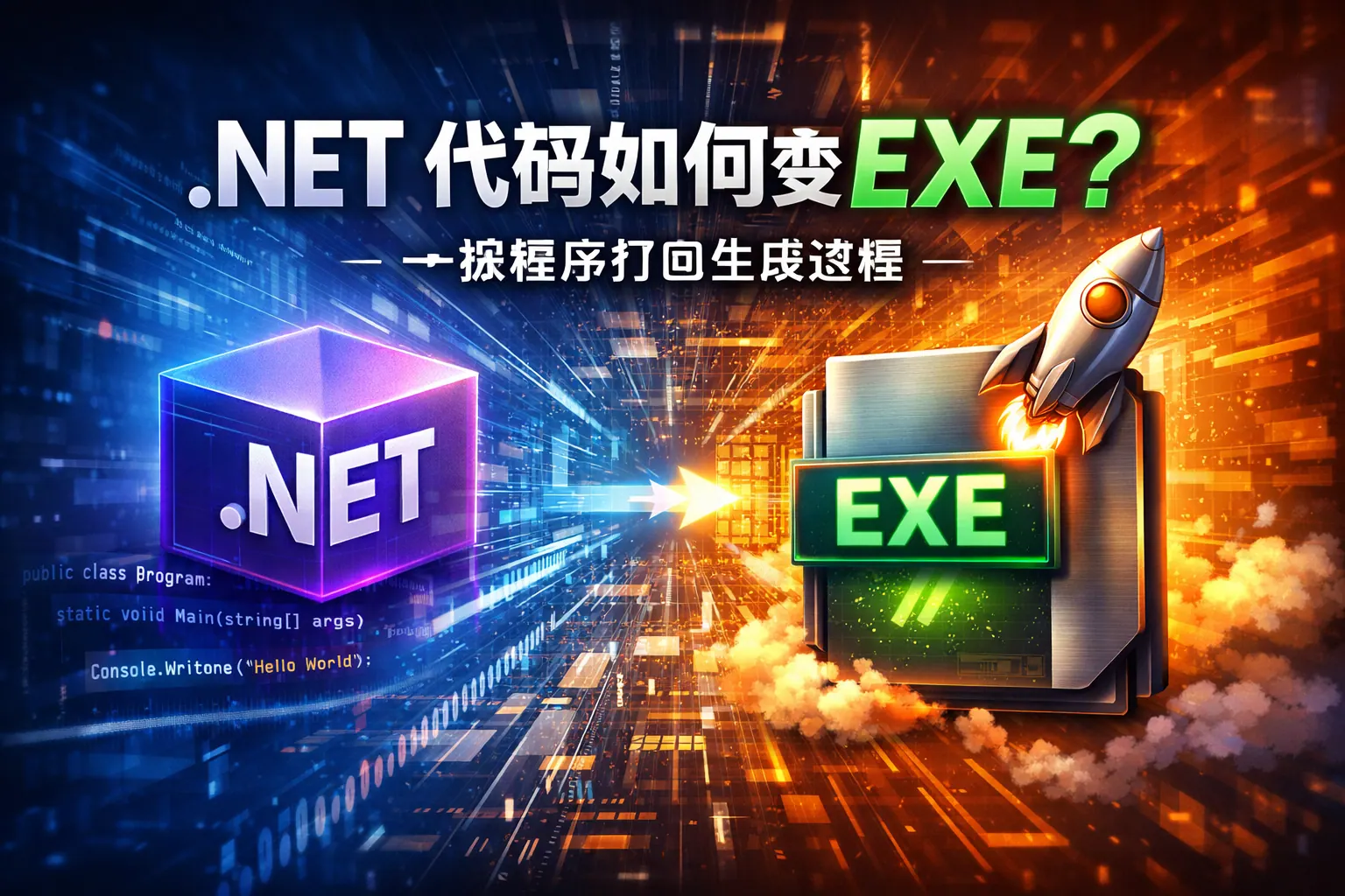 net 代码如何变成 exe