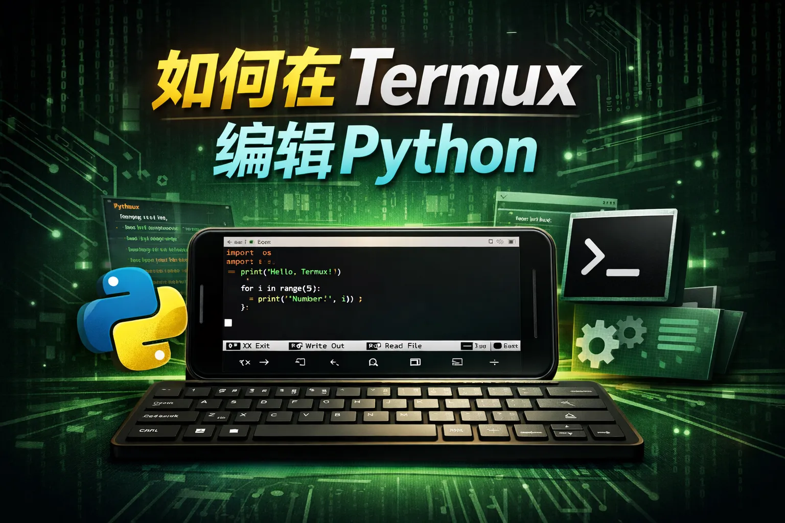如何在termux编辑python