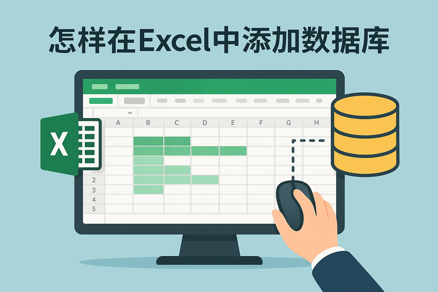 怎么在excel数据库中添加数据库
