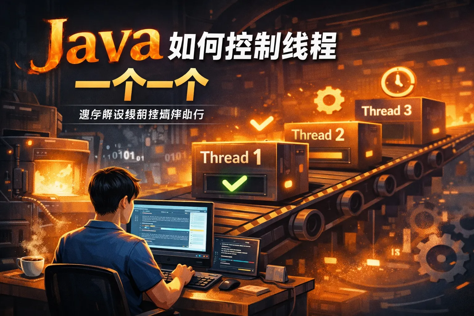 java如何控制线程一个一个