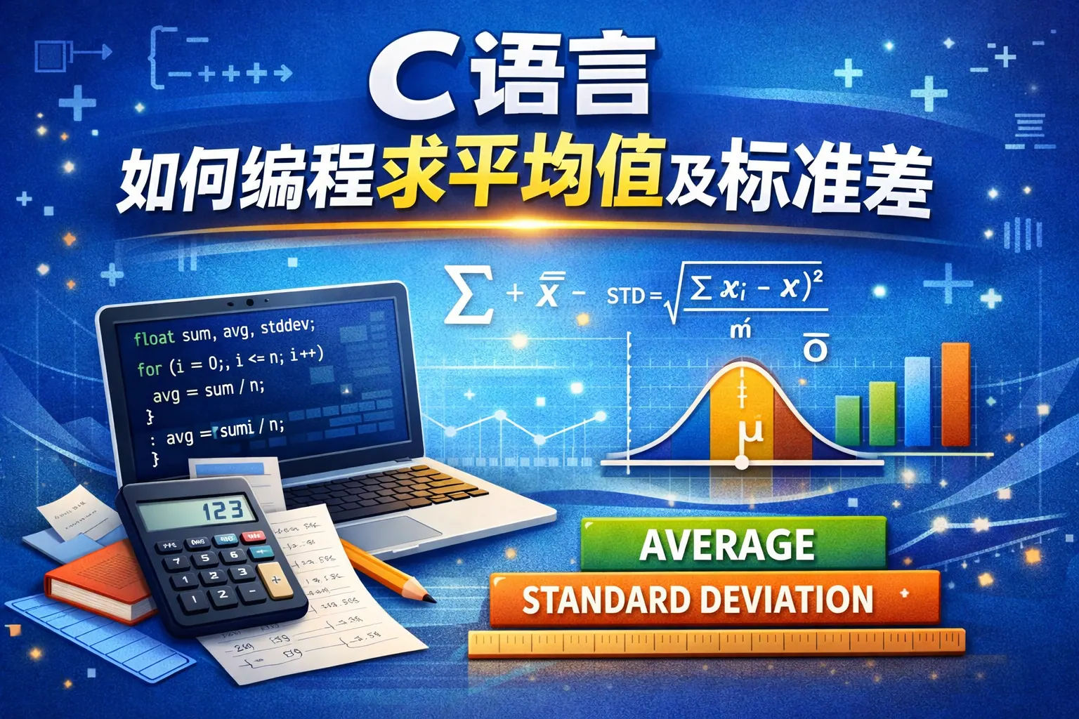 c语言如何编程求平均值及标准差
