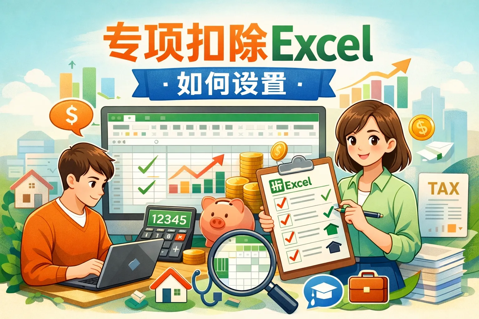 专项扣除excel如何设置