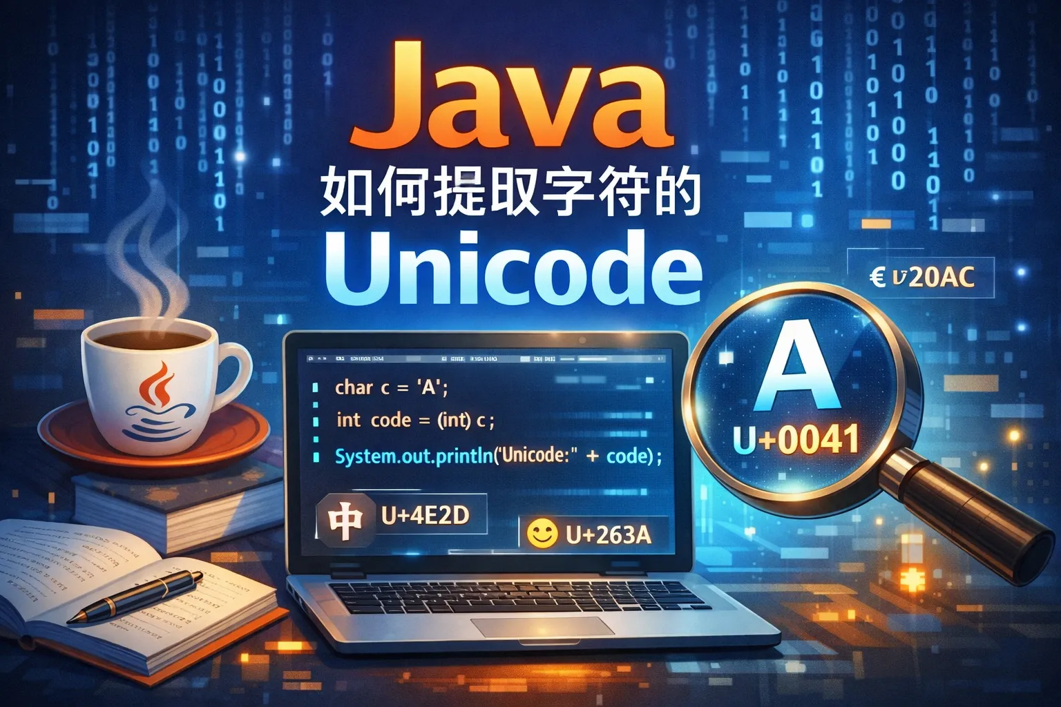 java如何提取字符的unicode