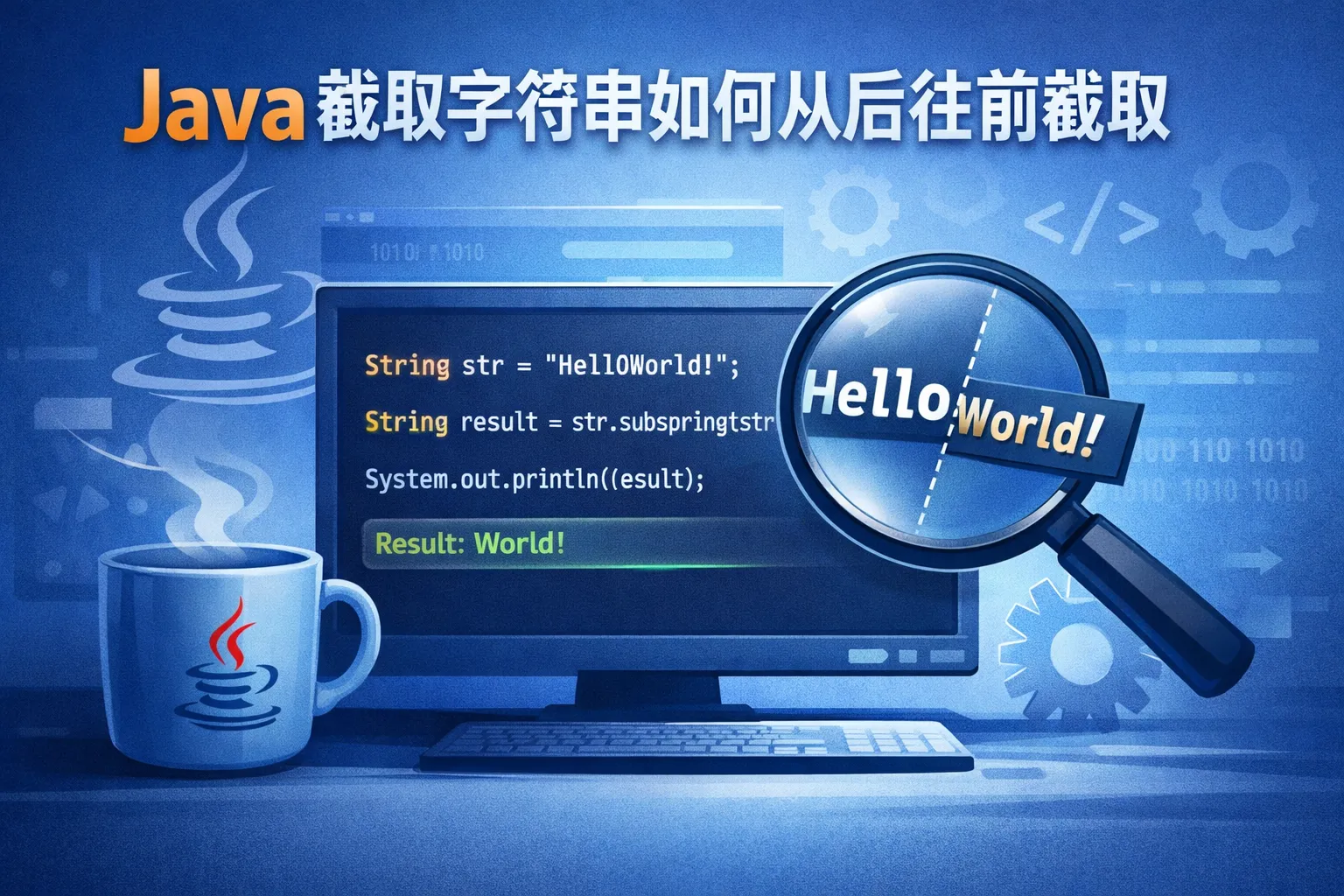 java截取字符串如何从后往前截取