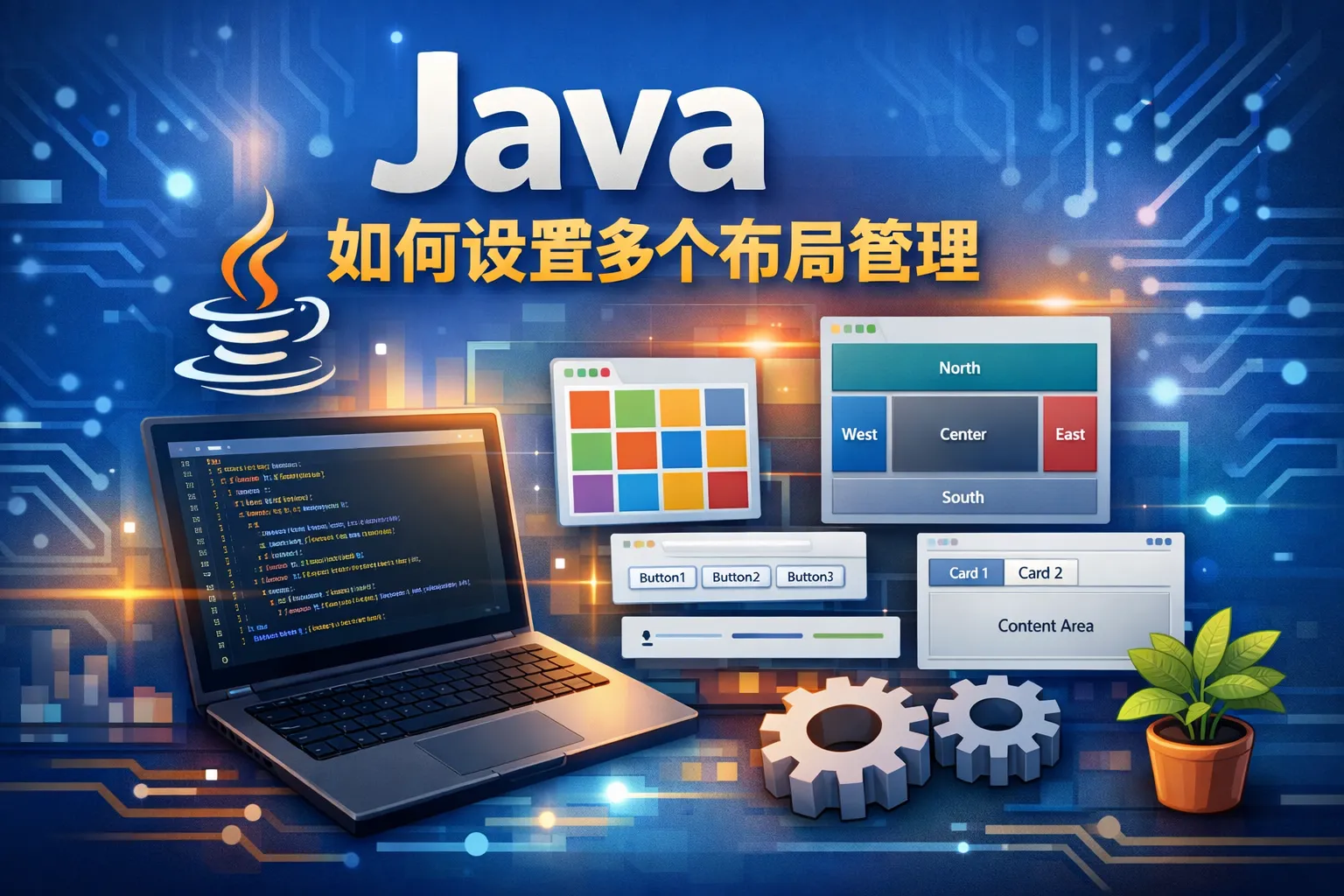 java如何设置多个布局管理