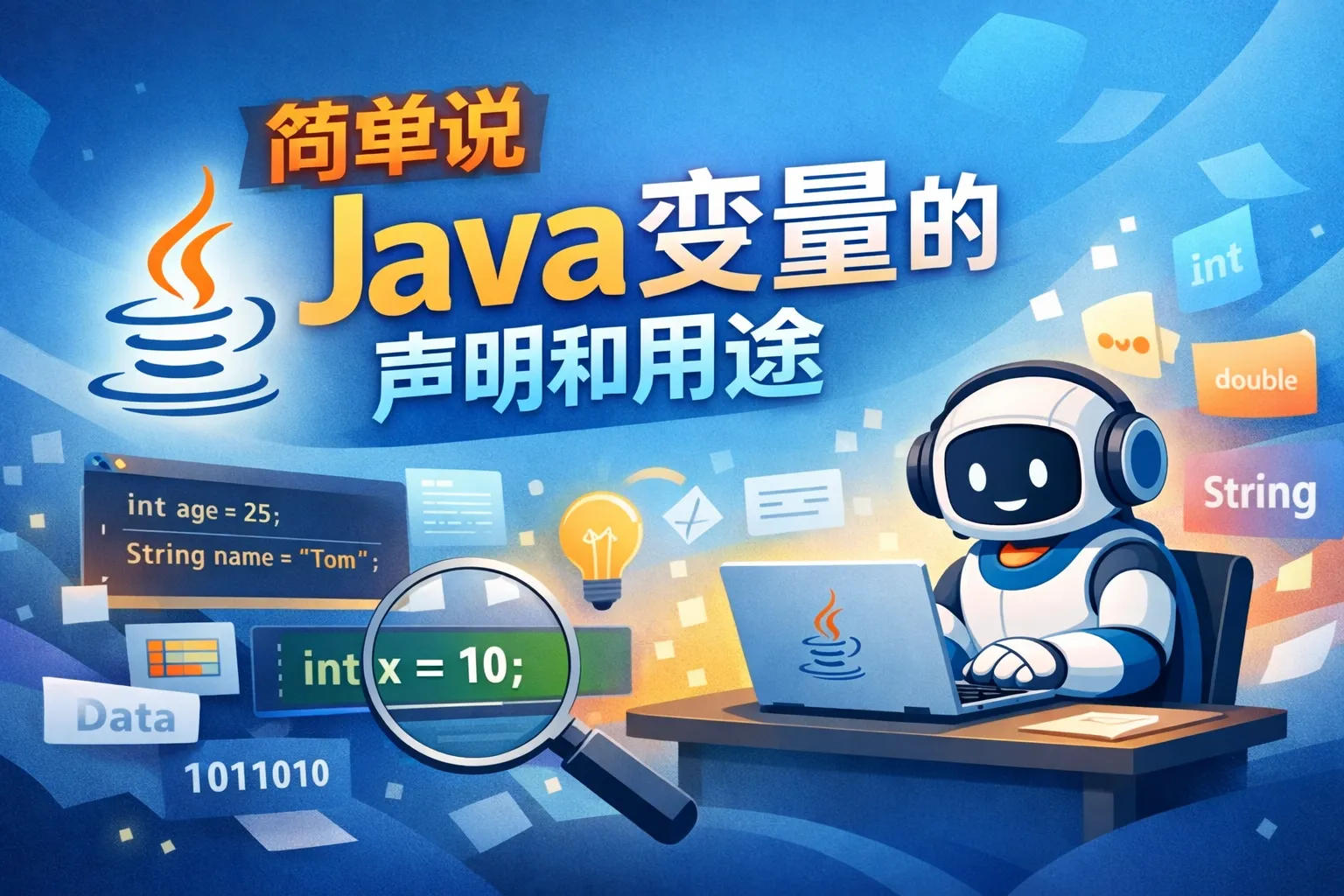 简单说java变量如何声明和用途