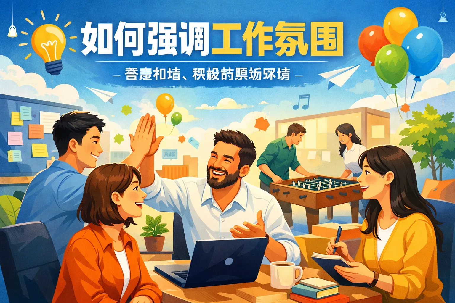 如何强调工作氛围