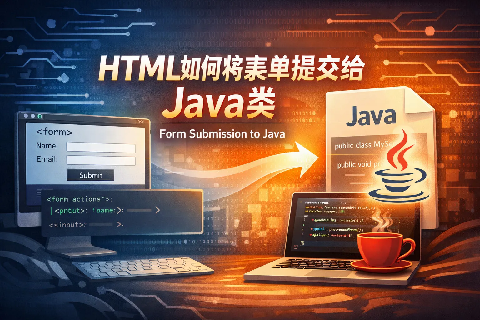 html如何将表单提交给java类