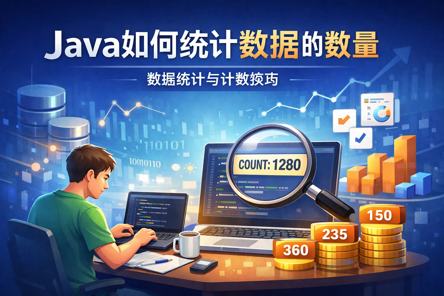java如何统计数据的数量