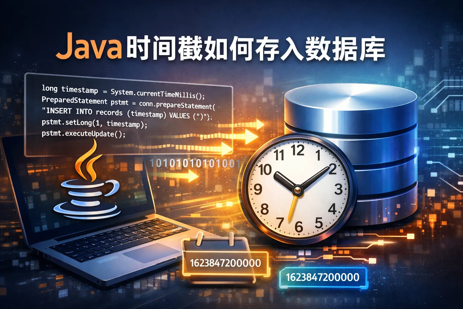java时间戳如何存入数据库