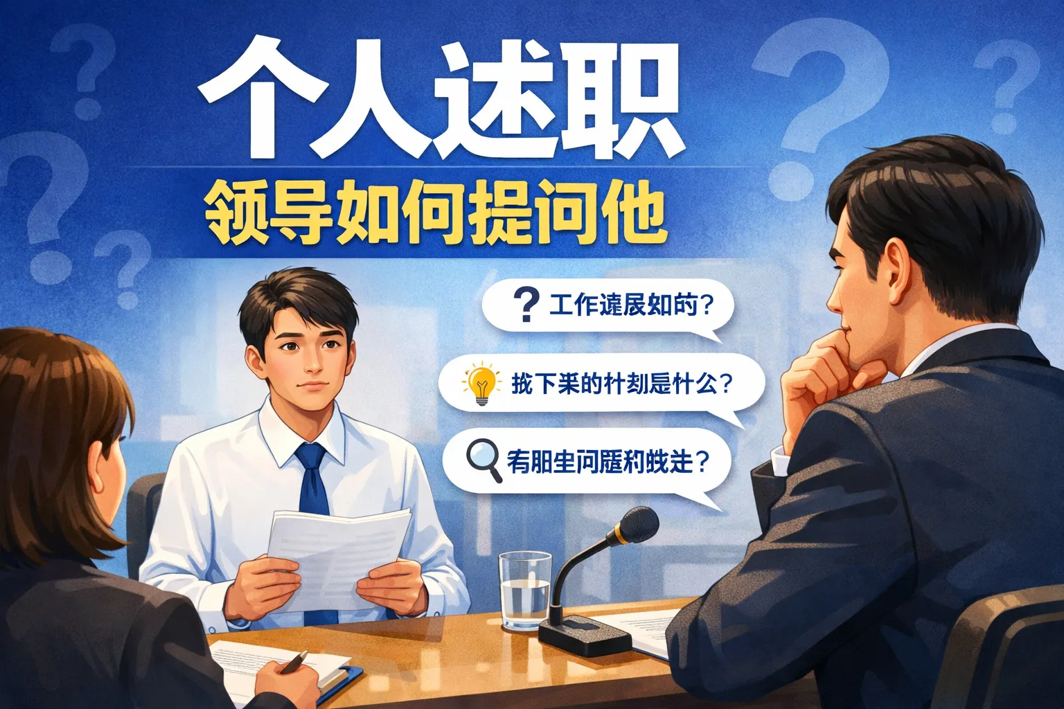 个人述职领导如何提问他