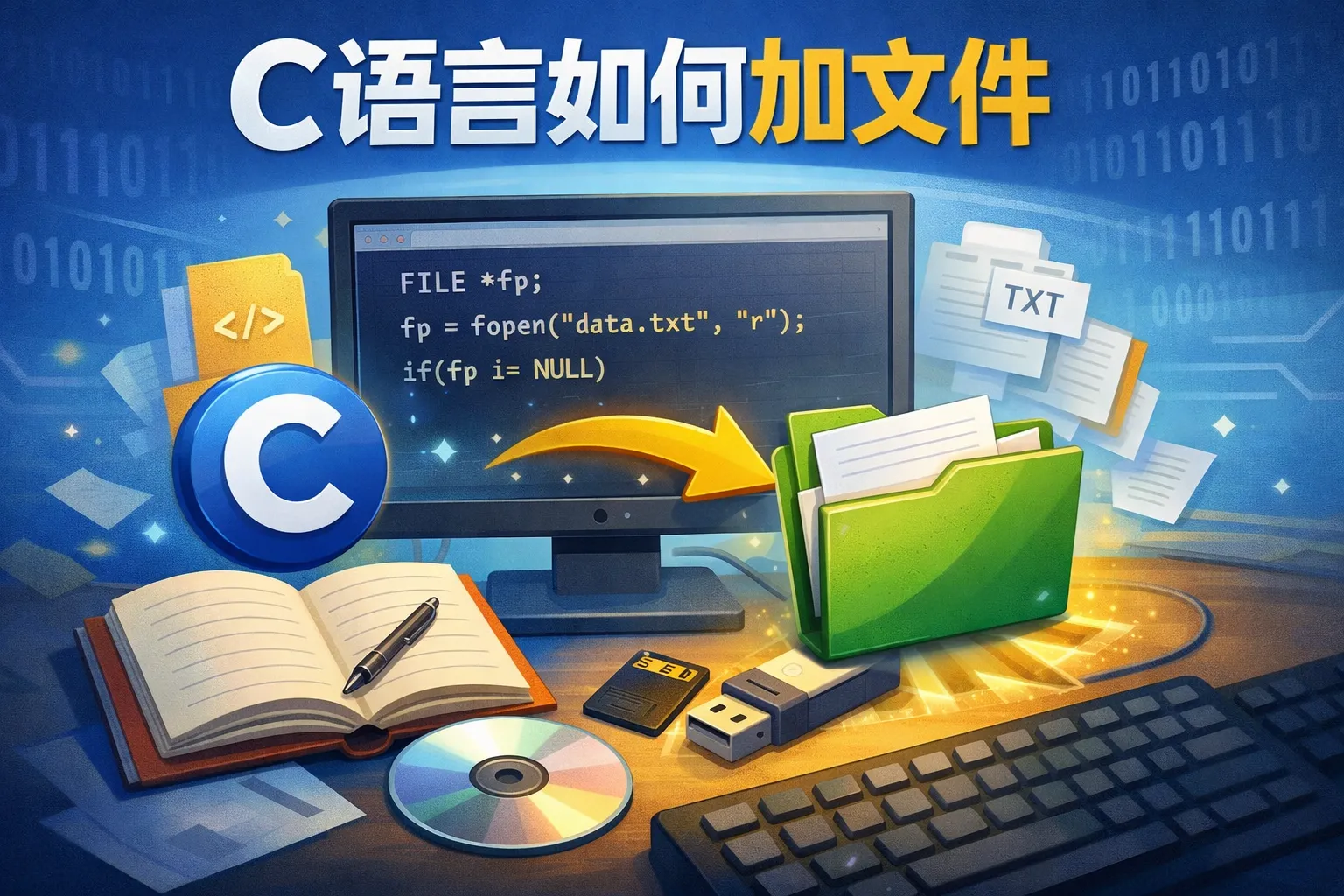 c语言如何加文件