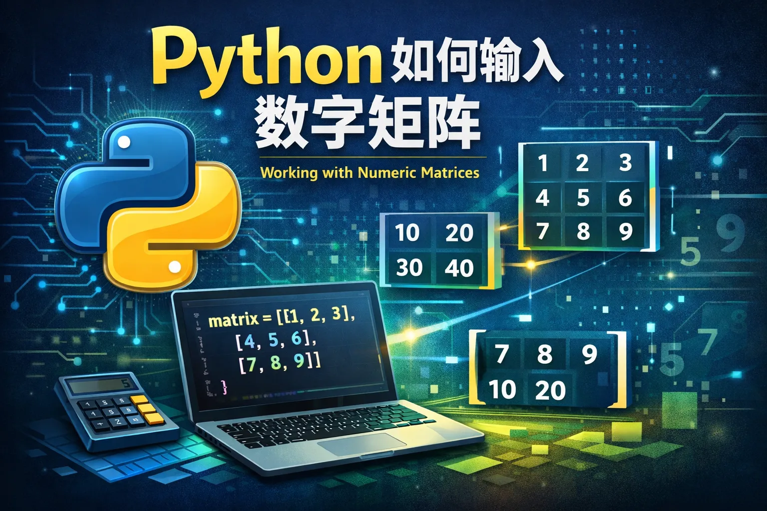 python如何输入数字矩阵