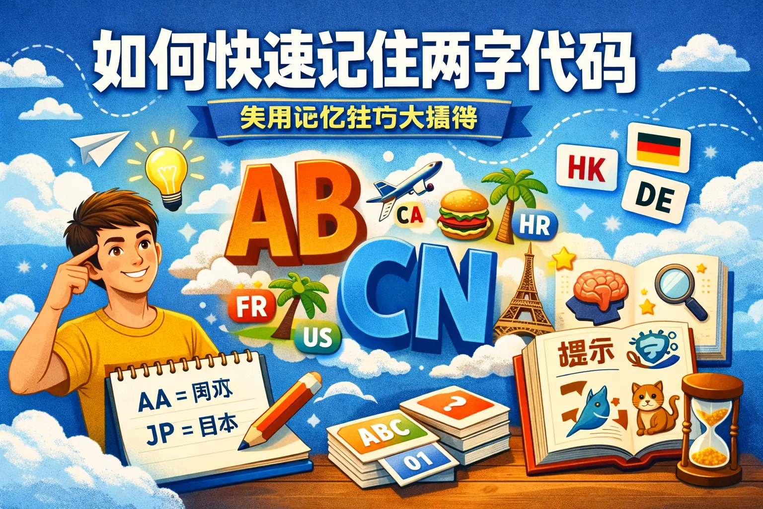 如何快速记住两字代码